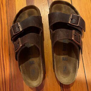 Dark Brown Birkenstock Arizona Soft Bed 39